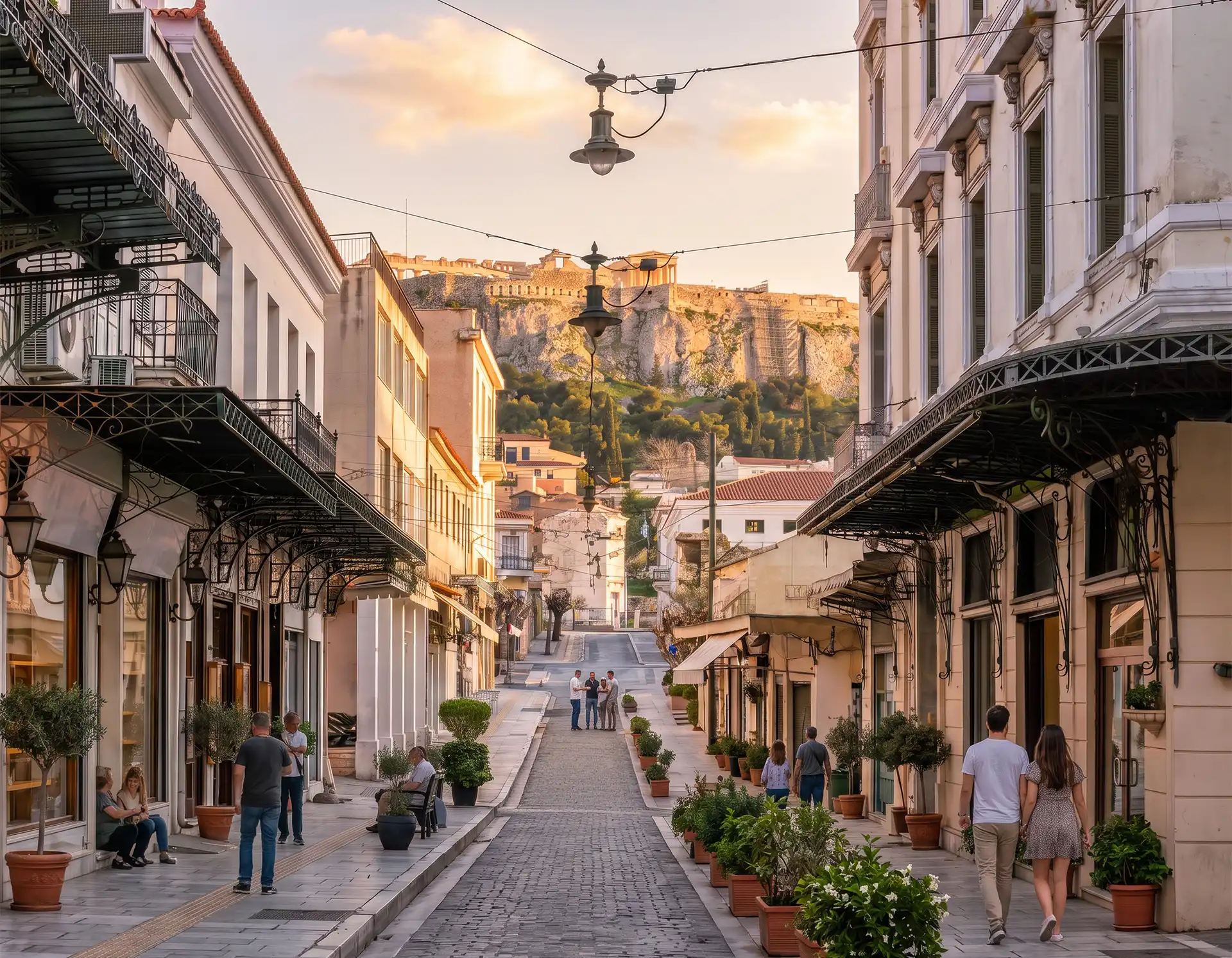 Errores de turistas en Atenas, calles del centro histórico