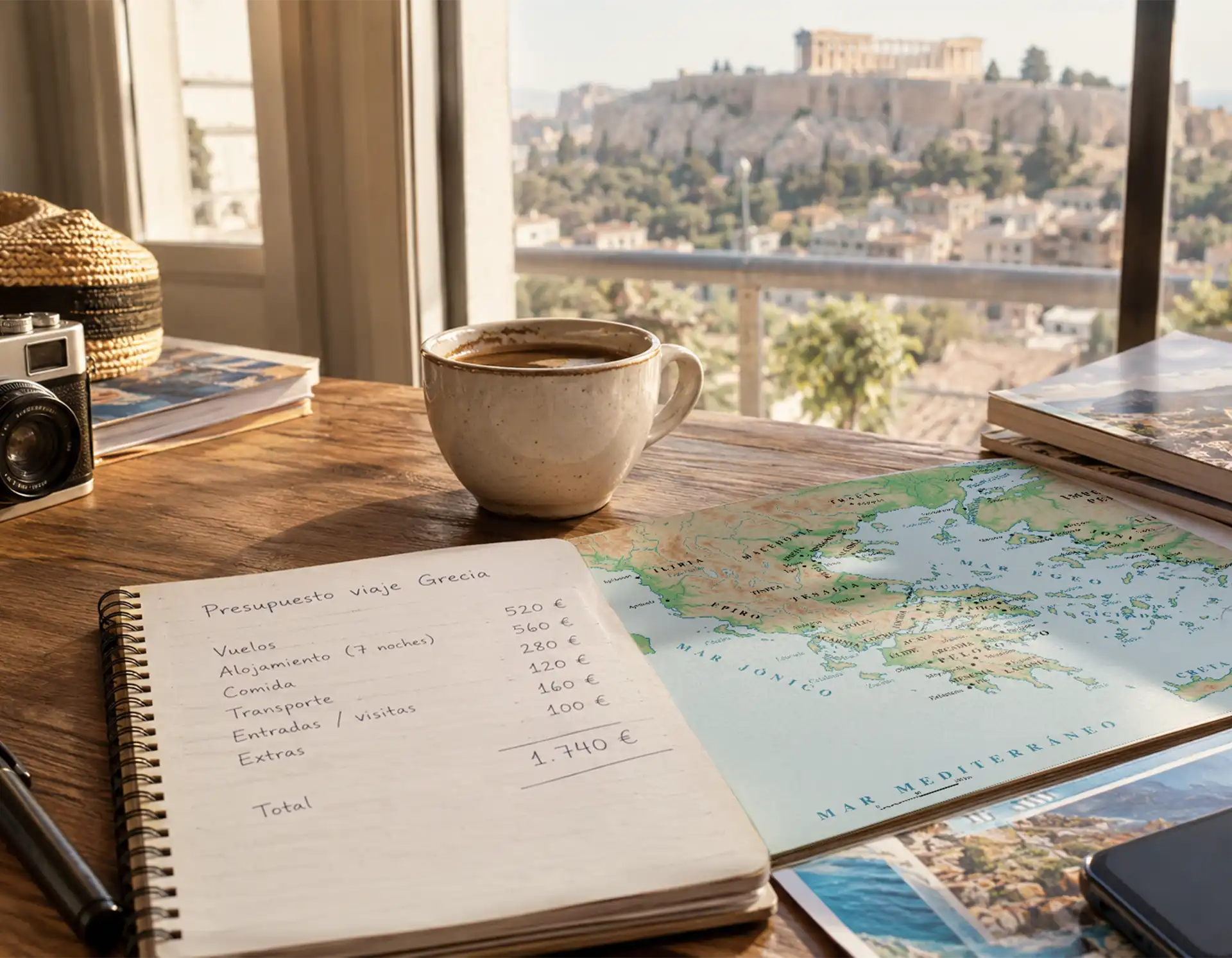 Presupuesto viaje Grecia, calculando gastos con vistas a Atenas